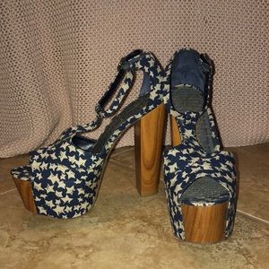 Jessica Simpson Dany 7 Blue with white stars